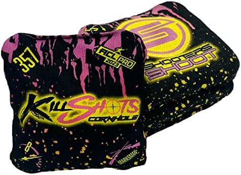 Killshots Cornhole 357 Series 2023 ACL печат на торби со корпи за залихи во портокалова блодрип