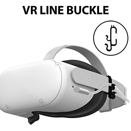Организатор на електрична банка Geekria VR компатибилен со мета/Oculus Quest 2 додатоци, кабелски клипови VR, додатоци за виртуелна реалност