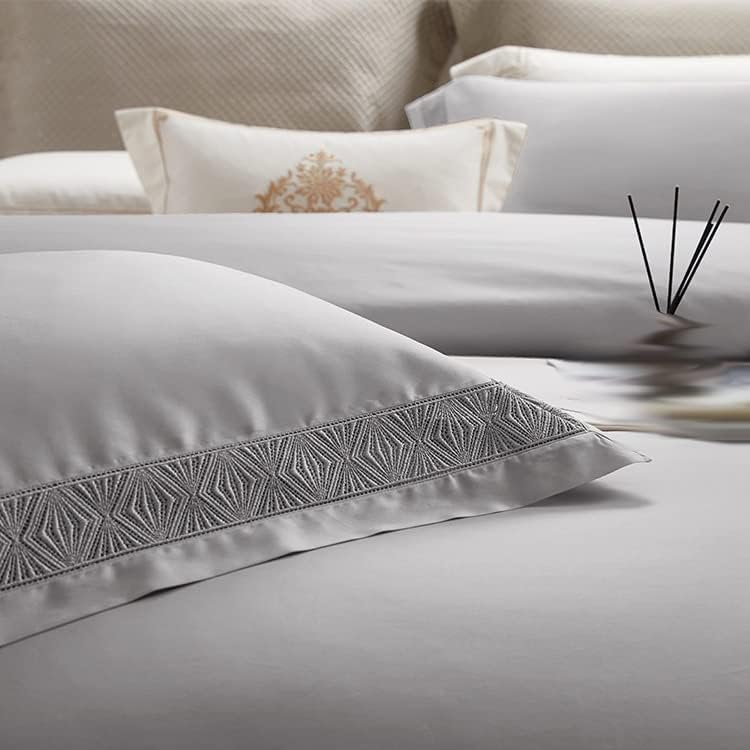 TKFDC Долготрајниот памучен памук почит сатен памук со четири парчиња за постелнина