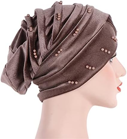 Sawqf Мода свиленкаста голема хауба за жени сатенски обрнети со капачиња за спиење, зимска капа, дама турбан глава капа за коса, обвивка