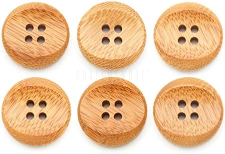 Копчиња за занаетчиски бамбус 4 дупки конкавно дрво за дрво за шиење на облека DIY занаети A52