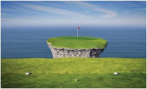Држач за четкичка за заби за голф Амбесон, поглед на невозможна врска за голф, гледана од кутијата со океанот, украсен разноврсен countertop