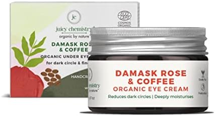 Jaan Damask Rose & Cafe под крем за очи, 100 g, крем богат со кофеин за темни кругови, фини линии и подуени под очи - Сертифициран