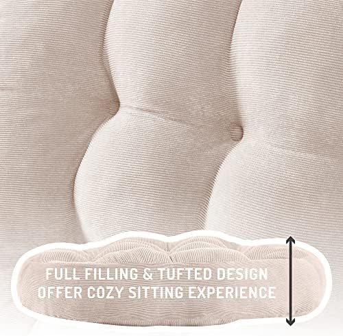 Сет на перница за медитација од 2, тркалезни големи перници за седење за возрасни, тафтирана перница од подни кариури за дневна соба Татами,