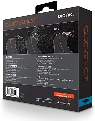 Bionik Quickshot-Активирањето Стоп Заклучување Систем За Playstation DualShock 4 Безжични Контролери, Црна, B0797948Z6
