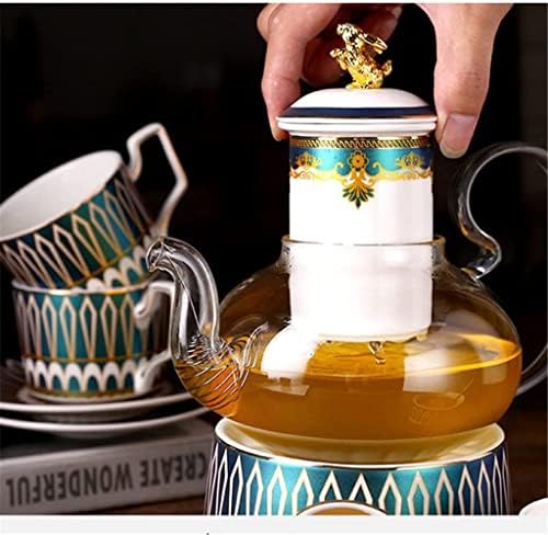 чајник гроздобер англиски керамички чајник тенџере поставено чаша чинија лажица сет коска кина чај чај чај сет комплетен чајник