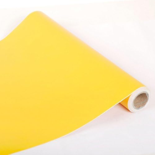 Yifely жолто полица за фиоки за фиоки за налепница цврста боја самолеплива винил таблета Заштитете ја хартијата 17,7 инчи на 9,8 стапки