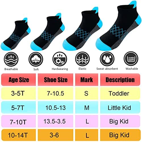 Момци на Цумолиу Чокапи 24 пара половина перничиња со ниско сечење чорапи на глуждот Атлетски спортски чорапи за мали големи деца на