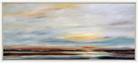 Кејт и Лорел Силви Каролина Зајдисонце Рампено платно Wallидна уметност од Мери Спароу, 18х40 Бела, модерна природа на небото на Skyид за Wallид