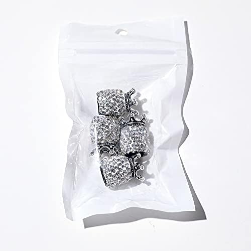 Капчиња за матични пакувања Вагурфо 4 пакет, рачно изработени кристални ринстони велосипедски капаци за вентили за автомобили, атрактивни