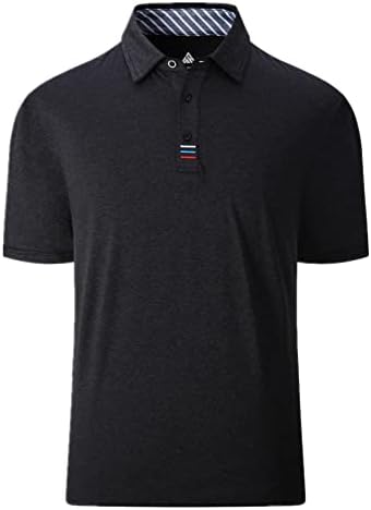 Geek осветлување голф кошули за мажи со кратки ракави влажни кошули летни обични врвови