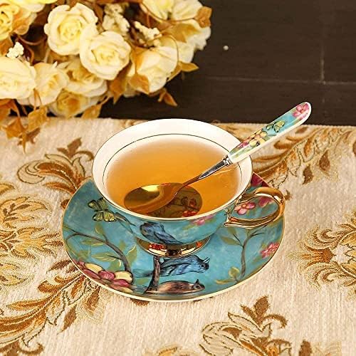 Lianxiao - 21 парчиња попладне попладне чај сет кафе -чаша сет британски кралски чај поставува високо одделение коски чаши чаши