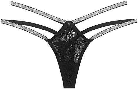 Секси гаќички за жени Непослушен слабо низок пораст со двојно врзани страни, плетеници цврста боја чипка лента за истегнување ленти гаќички