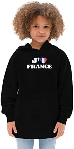 Младински J'aime France Flag Hoodie for Girls - Hoodie for Boys Јас ја сакам Франција Худи за тинејџери руно