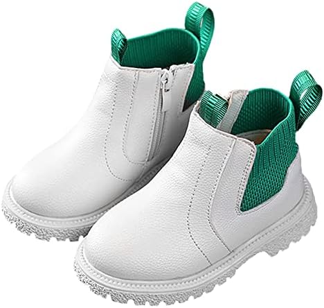 Sgaogew Snow Coots Women Size 5 Девојки момчиња деца Деца глуждот чизми деца со ниски потпетици модни странични патенти кратки рамни чевли