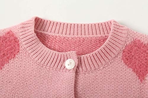 Зимски џемпер за девојче од крпарско девојче, плетена јакна од мало девојче, затворање на копчето со долги ракави на вратот/џемпер
