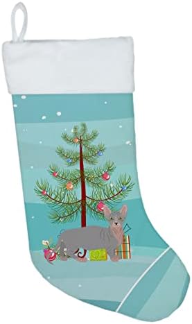 Богатства на Каролина CK4566CS BAMBINO 1 CAT MERRY Christmas Christmas Christmase, камин што виси чорапи Божиќна сезона забава Декорации