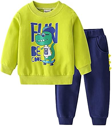 Момци за момчиња во Volunboy Toddler поставува мало момче облека со долги ракави пуловер џогер панталони деца 2 парчиња облека