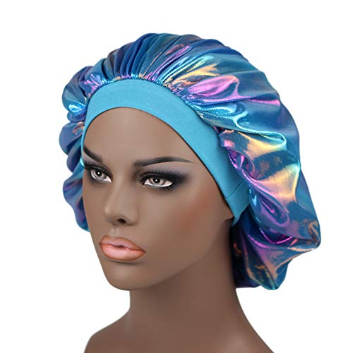 Холографско капаче за капаче за спиење ноќно капаче за глава за спиење мека коса турбани за жени и девојчиња