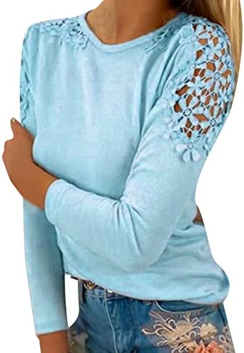 Женски Маици Со Плус Големина, Трендовски Кошули Со Долги Ракави Со Долги Ракави Модни Секојдневни Облеки Облечени Слатки Блузи Со Туника