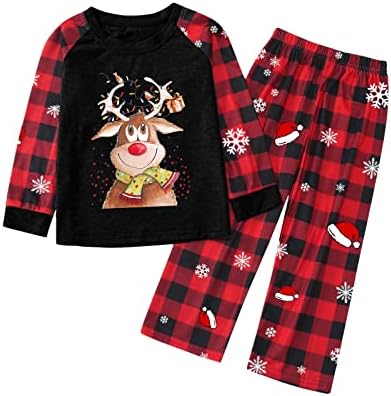 Божиќни пижами што одговараат на семејство на 3 жени родителски жени мама плус големина, совпаѓаат семејни Божиќни пижами