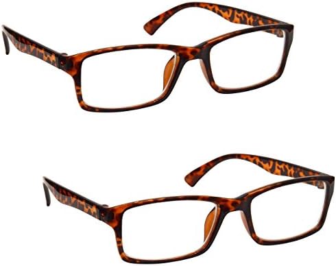 Компанијата за читање очила за кафеава желка за читачи на тактики 2 пакети за дизајнерски жени жени RR92-2 +1.50