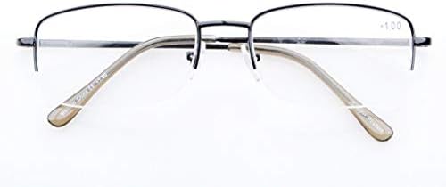 Очила со метални метални шарки со 5 пакети за читање на очила вклучуваат читатели на компјутер