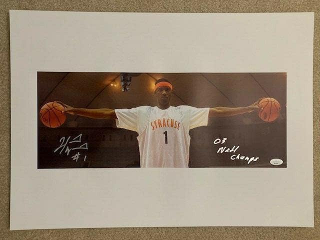 Хаким Ворик потпиша преголема фотографија од 17x24 испишана 03 Natl Champs JSA - Автограмирани НБА фотографии