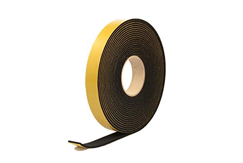 Неопрена гума црна самолеплива лента за сунѓер 1 3/16 „Широк x 5/32“ дебела x 33 стапки долга