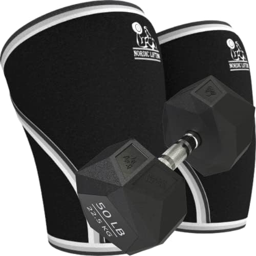 Нордински кревање ракави на коленото xxlarge - црн пакет со глувче призма 50 lb