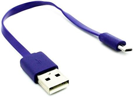 Краток USB Кабел MicroUSB Виолетова Полнач Кабел За Напојување Жица Рамен Компатибилен СО ZTE Grand S Pro-Grand X - Grand X Max - Grand X Max