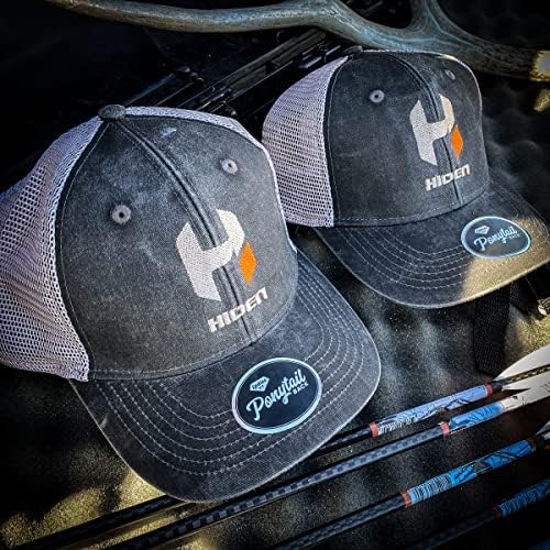 Шапка за ловџии на Хајден - високи капи со конска опашка за жени | Тен/јаглен