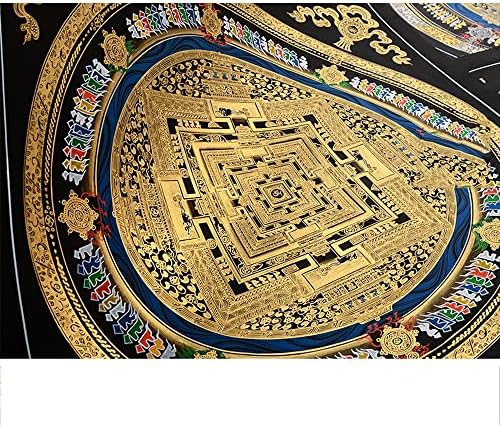 ZCBYBT рачно насликани црни и златни паласи Танга слики, непалски рачно насликани тродимензионални обрасци, Д.