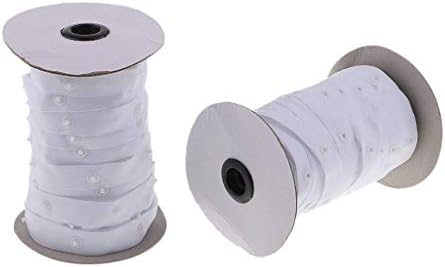 2 ролни за шиење на прицврстувачи за прицврстувачи за прицврстувачи на ленти за прицврстувачи на лента за шиење - бело