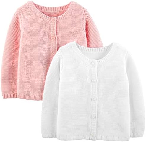 Едноставни радости од плетените џемпери на кардиган на девојчињата на Картер, пакет од 2