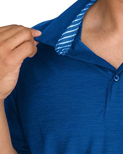 Машка голема и висока маичка за голф Поло - суво вклопување 4 -насочно ткаенина за истегнување. Влажност за влага, анти-ОДОР технологија, заштита