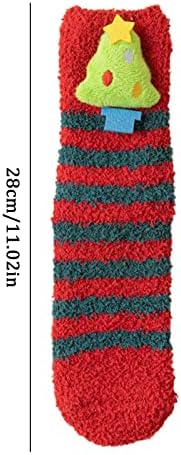 Вежби за жени за жени 1 пара божиќна лежерна животинска печати памучна шема чорапи цевки удобни чорапи за полнење на рака за полнење на