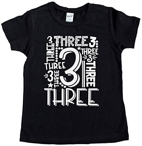 Три Момчиња Девојчиња 3-Ти Роденден Кошула Подарок Мало Дете Детска Партија Маица