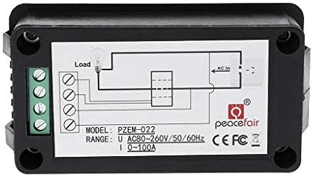 Wondiwe AC 100A 6IN1 дигитален монитор за енергија на напон на напон kWh мерач AC 80 ~ 260V 110V 220V со поделен монитор за