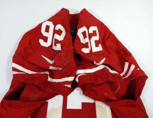 2012 сан Франциско 49ers Ќе Tukuafu 92 Игра Користи Црвениот Дрес 46 DP42644-Непотпишан Нфл Игра Користи Дресови