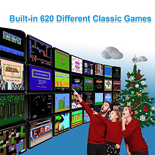 Класична конзола за рачни игри, надградба на пакувањето за Божиќна конзола за безжични класични игри Вградена 620 игра, конзола за играчи