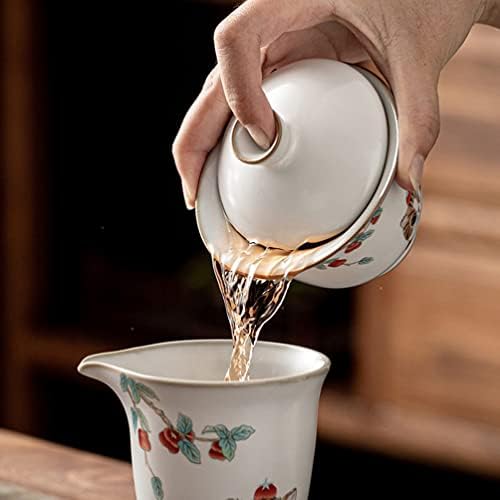 Абаодам Турски чај сет Gongfu чај сет кунг фу за чаши и чинија со капаци керамички чај чај кинески традиционален чај сад сет