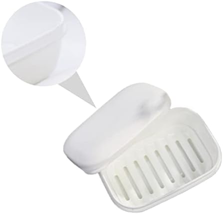 Зеродеко 2 парчиња сапун сапун сапун сад за решетката со капаци силиконски контејнери сапун Sillicone тоалета за тоалетот wallиден
