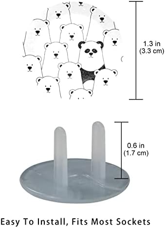 Обвивки за приклучок за излез, безбедносни капачиња за електричен заштитник спречуваат опасност од шок смешни бели поларни мечки