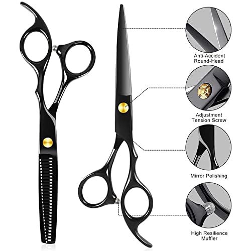 Бербер ножици, ножици 6,5 инчи професионални ножици за коса фризерски салон јапонски ножици од не'рѓосувачки челик за мажи, жени, бербер,
