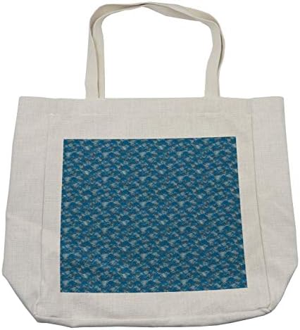Торба за шопинг на Амбесон Глич, Апстрактна скицирана триаголник изгледа гранџ ритмички аранжман, еколошка торба за еднократно за намирници