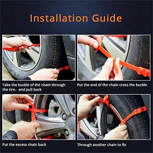 Anti-Skid ланец на Nete Automobile, 10 парчиња преносни гуми за влечење на гуми против лизгање на ланецот, прилагодливо, за