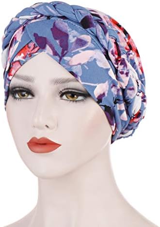 Муслимански турбански капи за жени африкански црни жени со глава турбан пресврт вратоврска турбан рак на рак на капаци за опаѓање