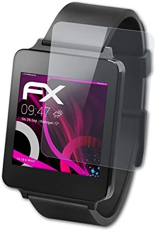 Атфоликс пластично стакло заштитен филм компатибилен со LG G Watch Glass Protector, 9H хибриден стаклен FX стаклен екран заштитник на пластика