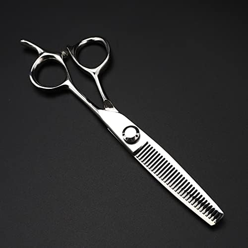 Ножици за сечење на косата, 6 -инчен професионален Јапонија 440C челик ножици сребрени ножици за коса сечење бербер фризура за слабеење
